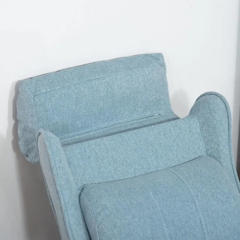 Křeslo relaxační, polohovací, nohy černé, látka modrá, TORSTEN