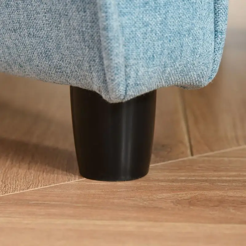 Křeslo relaxační, polohovací, nohy černé, látka modrá, TORSTEN