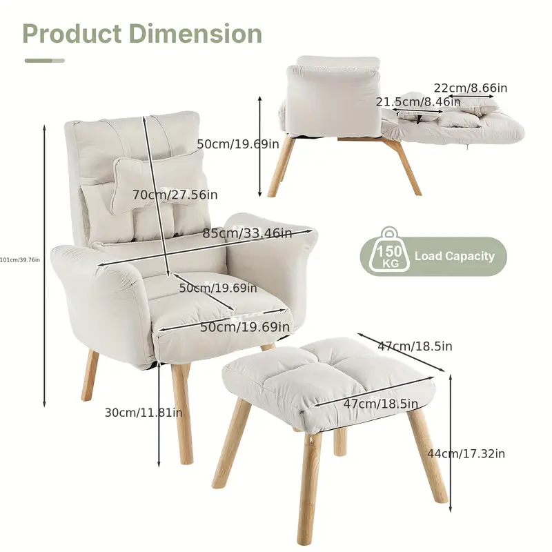 Křeslo relaxační, s podnožkou, polohovací, nohy dřevěné, látka žlutá, SAMY