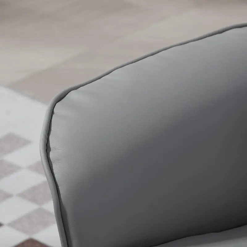 Křeslo relaxační, otočné, s podnožkou, ekokůže šedá, AUREL 2