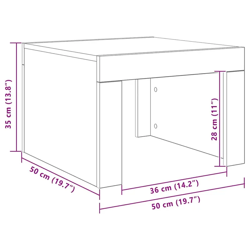 Konferenční stolek, dřevo, dub sonoma, CIRKO