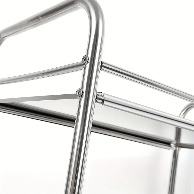 Servírovací stolek, kolečka, kov, stříbrná, TOKA