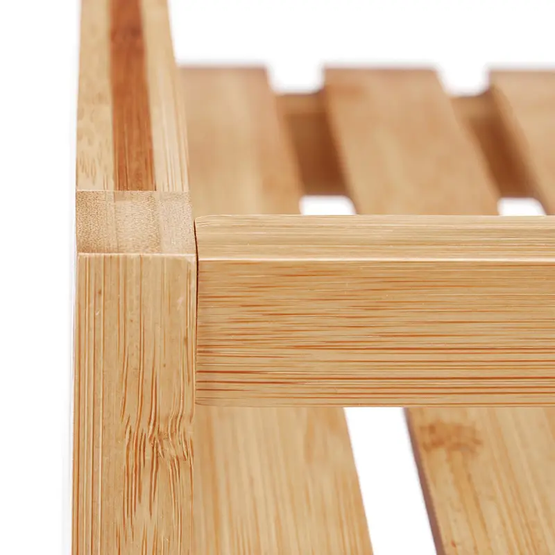 Servírovací stolek, kolečka, přírodní bambusové dřevo, NEAPOL