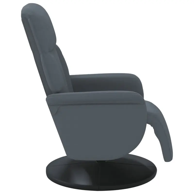 Křeslo relaxační, polohovací, otočné, látka tmavě šedá, OPTIMA