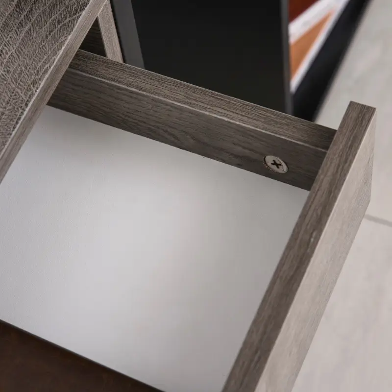 Servírovací stolek, kolečka, kov, dřevo, černá, šedá, SPARKS