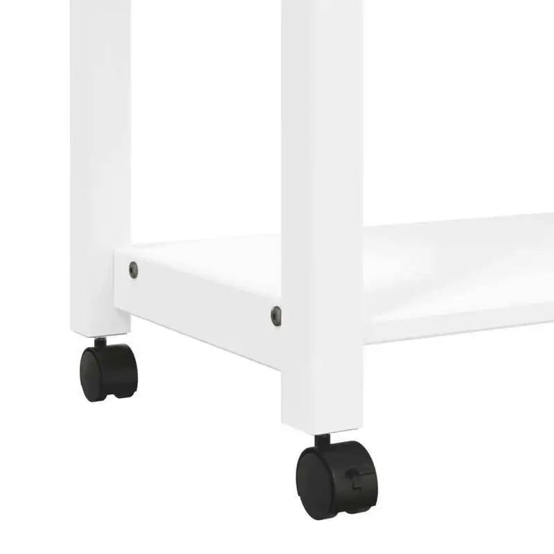 Servírovací stolek, kolečka, masivní borovice, bílá, dub, LEORANTA