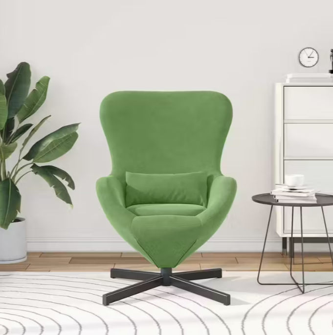 Křeslo relaxační, vajíčko, světle zelená, JOJO