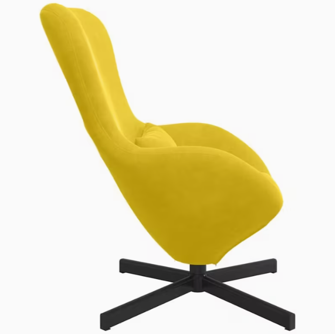 Křeslo relaxační, vajíčko, žlutá, JOJO