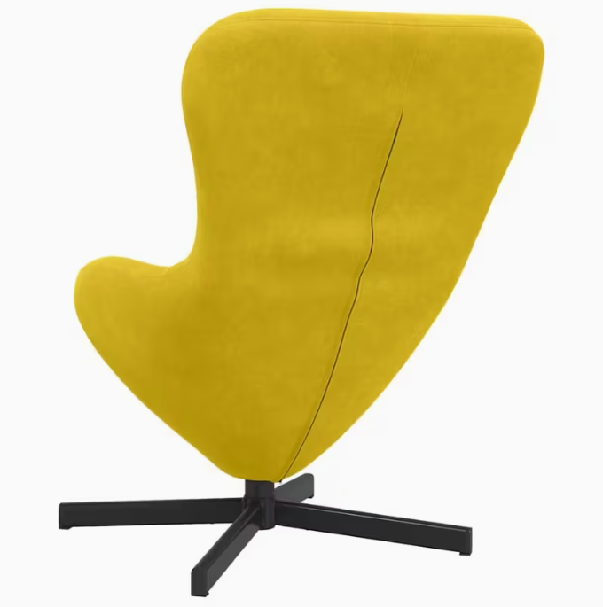 Křeslo relaxační, vajíčko, žlutá, JOJO