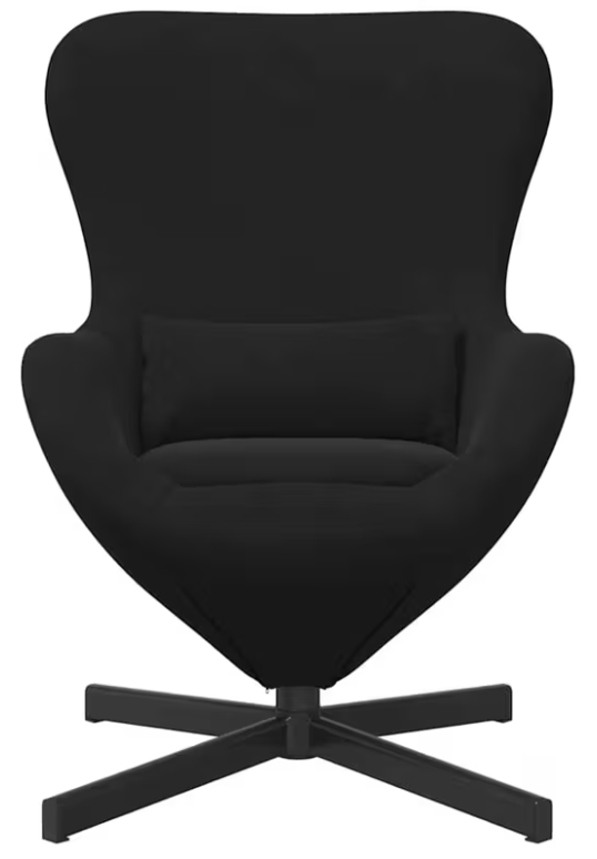 Křeslo relaxační, vajíčko, černá, JOJO