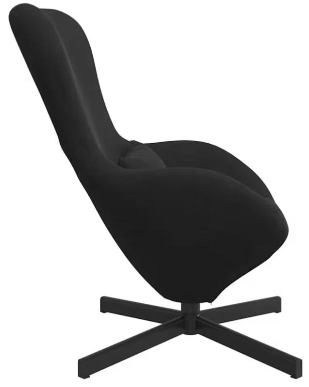 Křeslo relaxační, vajíčko, černá, JOJO