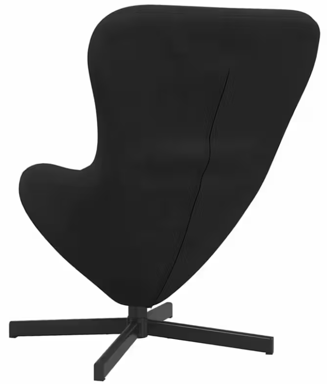 Křeslo relaxační, vajíčko, černá, JOJO
