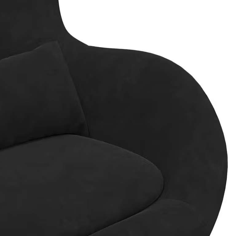 Křeslo relaxační, vajíčko, černá, JOJO