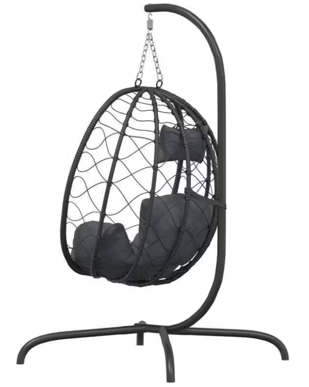 Závěsné křeslo, antracit/tmavě šedá, KALPA 3 NEW