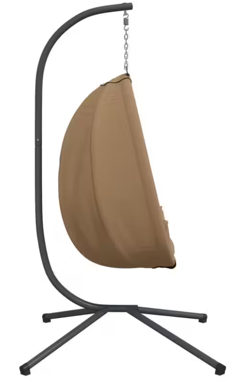 Závěsné křeslo, antracit/světle hnědá, ZORBA NEW