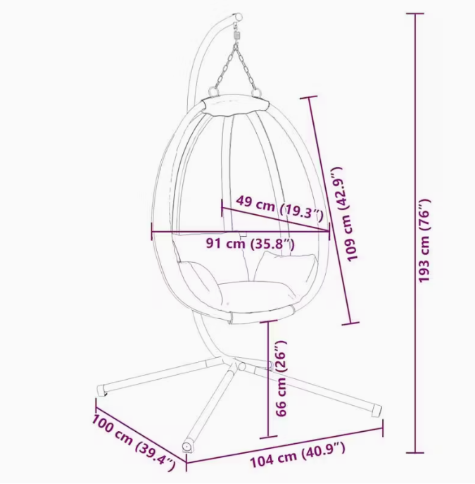 Závěsné křeslo, antracit/světle hnědá, ZORBA NEW