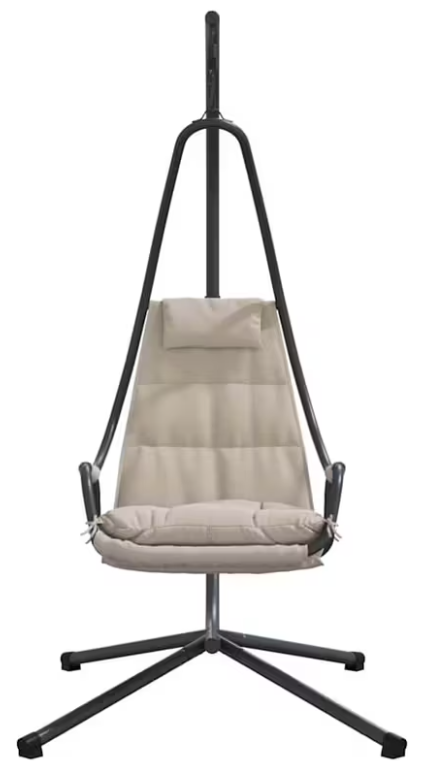 Závěsné křeslo, antracit/světle šedá, DOBLA NEW