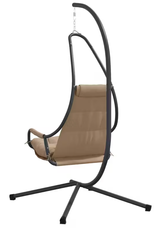 Závěsné křeslo, antracit/světle šedá, DOBLA NEW