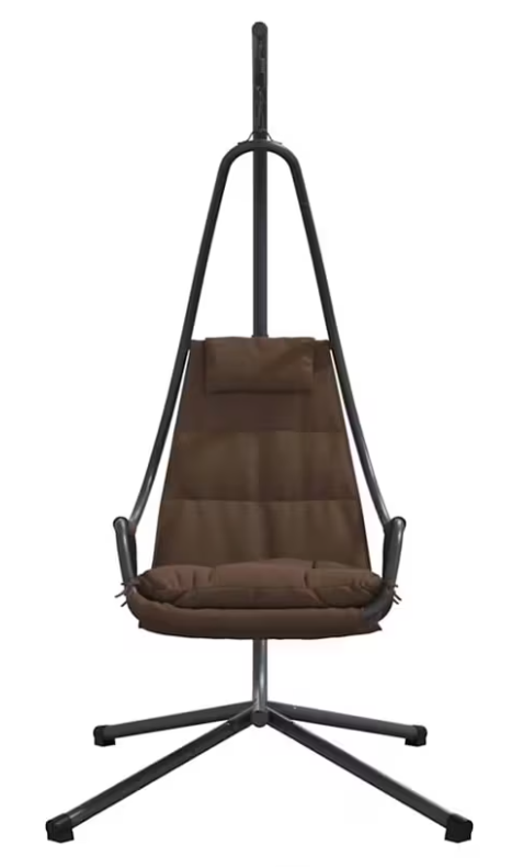 Závěsné křeslo, antracit/hnědá, DOBLA NEW