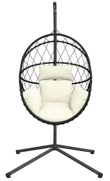 Závěsné křeslo, antracit/krémové, NOBOJUKI NEW