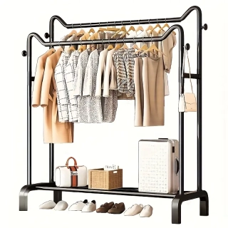 Stojan na šaty, kov černý, BARNUM