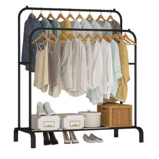 Stojan na šaty, kov černý, OTMAR