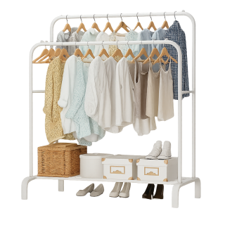 Stojan na šaty, kov bílý, SADIK