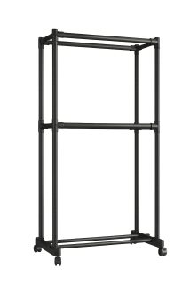 Šatníkový regál, kov, černá, LORIK