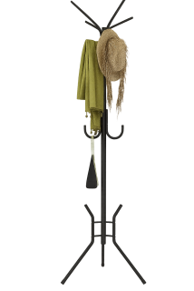 Věšák, kov, černá, CLIFT