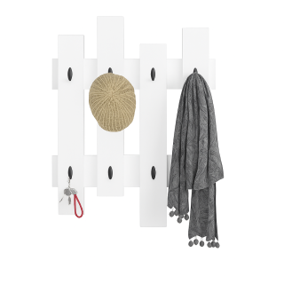 Věšáková stěna, bílá, HILAR