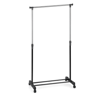 Stojan na oblečení, černá, chrom, SANDOR