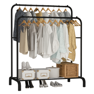 Stojan na šaty, kov černý, ELOS