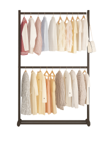 Stojan na šaty, kov černý, HORST