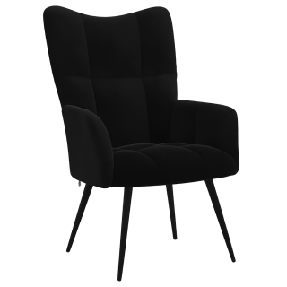 Křeslo ušák, relaxační, černá, KOMODO