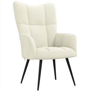 Křeslo ušák, relaxační, černá, krémová, KOMODO