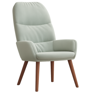 Křeslo relaxační, nohy dřevěné, látka světle šedá, COTTO 3