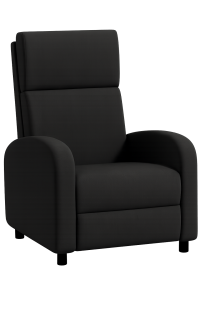 Křeslo relaxační, polohovací, látka černá, FOREST