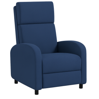 Křeslo relaxační, polohovací, látka modrá, FOREST