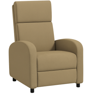 Křeslo relaxační, polohovací, látka šedohnědá, FOREST