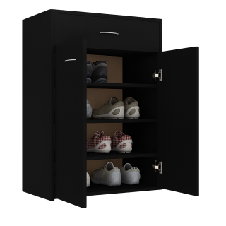 Botník, dřevo, noir, NALDO