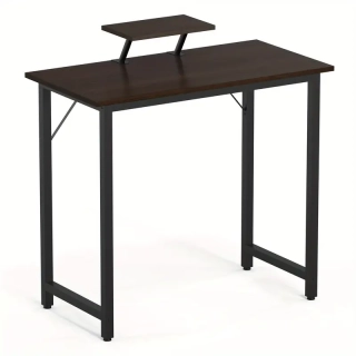 Pracovní, PC stůl, dřevo, kov, černá, TARCAL TYP 2