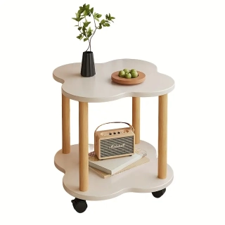 Servírovací stolek, dřevo, teplá bílá/buk, HENRI