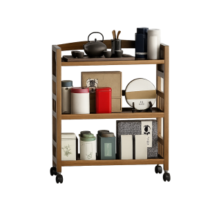 Servírovací stolek, dřevo, hnědá, RAPID 2