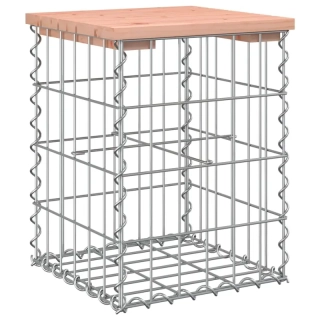 Zahradní lavička, gabion styl, přírodní dřevo, HAIFA