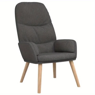 Křeslo relaxační, nohy dřevěné, látka šedá, COTTO 3