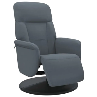 Křeslo relaxační, polohovací, otočné, látka tmavě šedá, OPTIMA