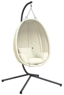 Závěsné křeslo, antracit/béžová, ZORBA NEW